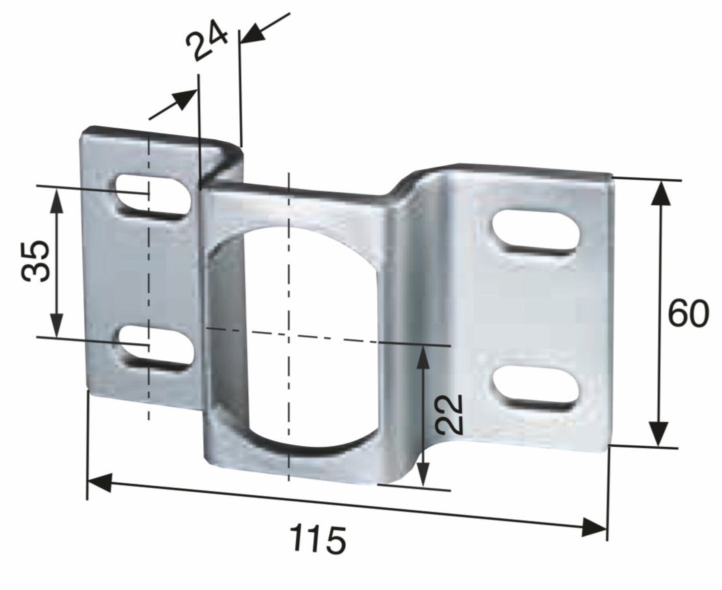 Anschraublager Gurtzuggetriebe quer - Jalousiene Ersatzteile - Shop
