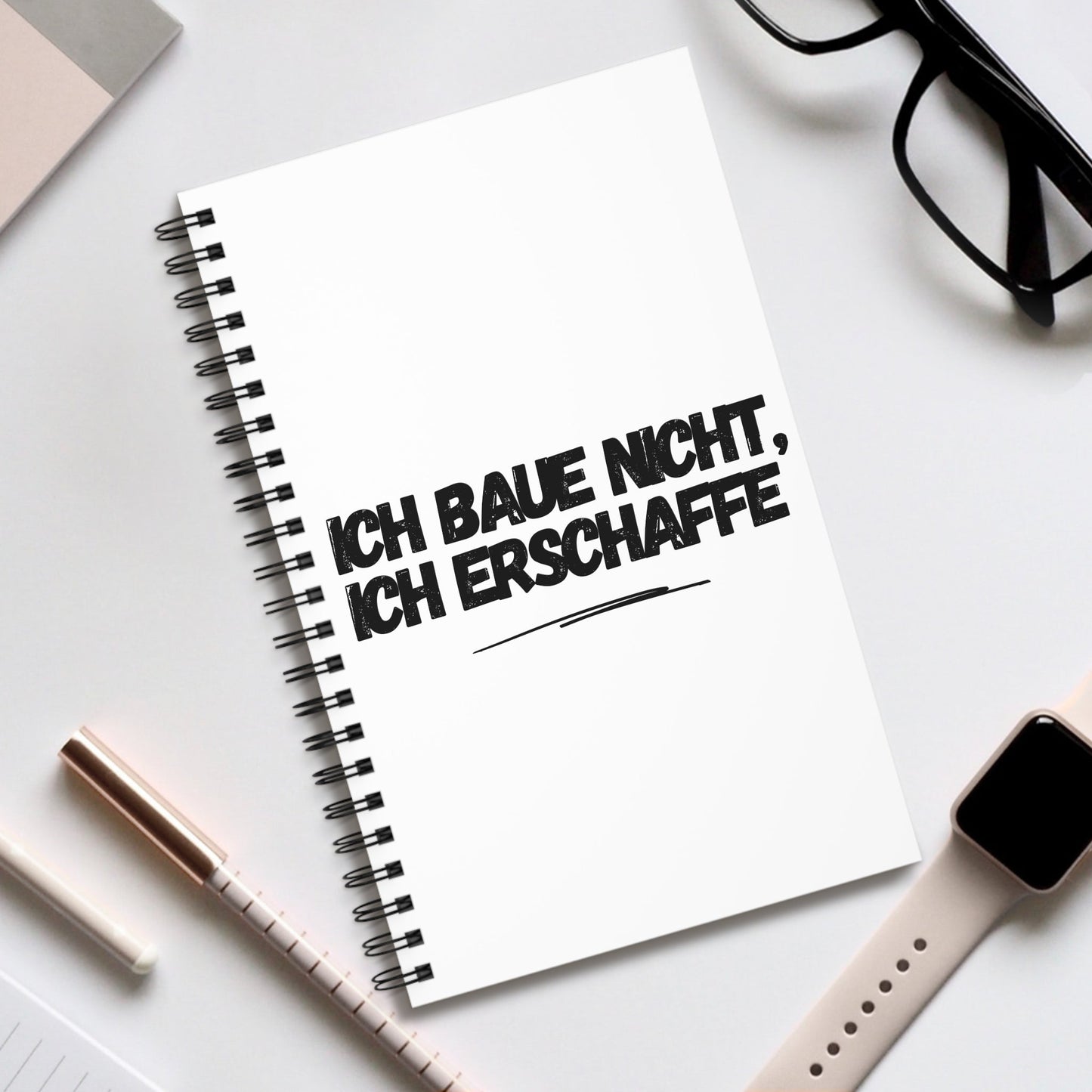 Jalousiene Notizblock Ich baue nicht ich erschaffe - Jalousiene Ersatzteile - Shop