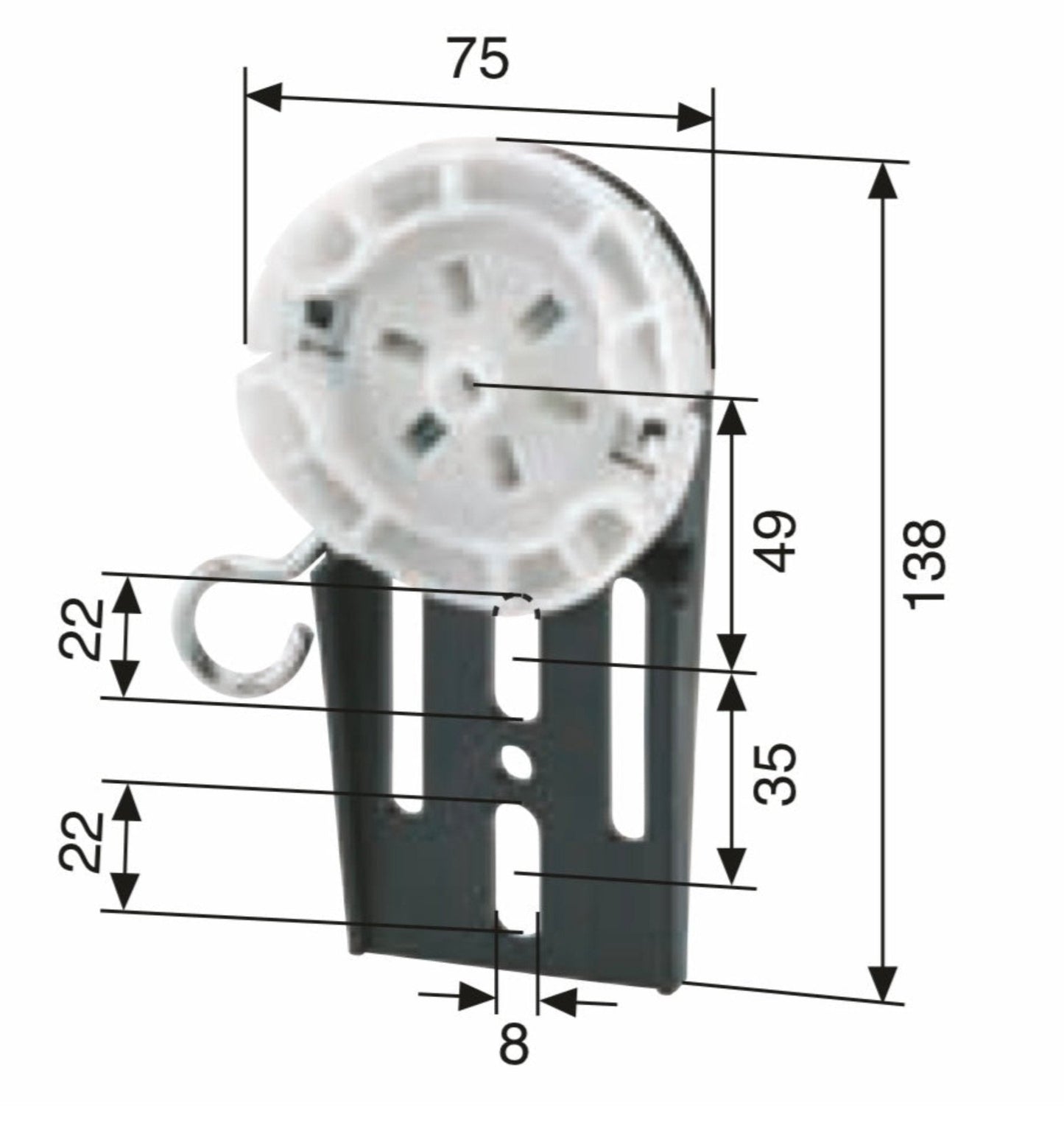 Selve Motorfertigkastenlager abrollbar mit Klippskopf - Jalousiene Ersatzteile - Shop