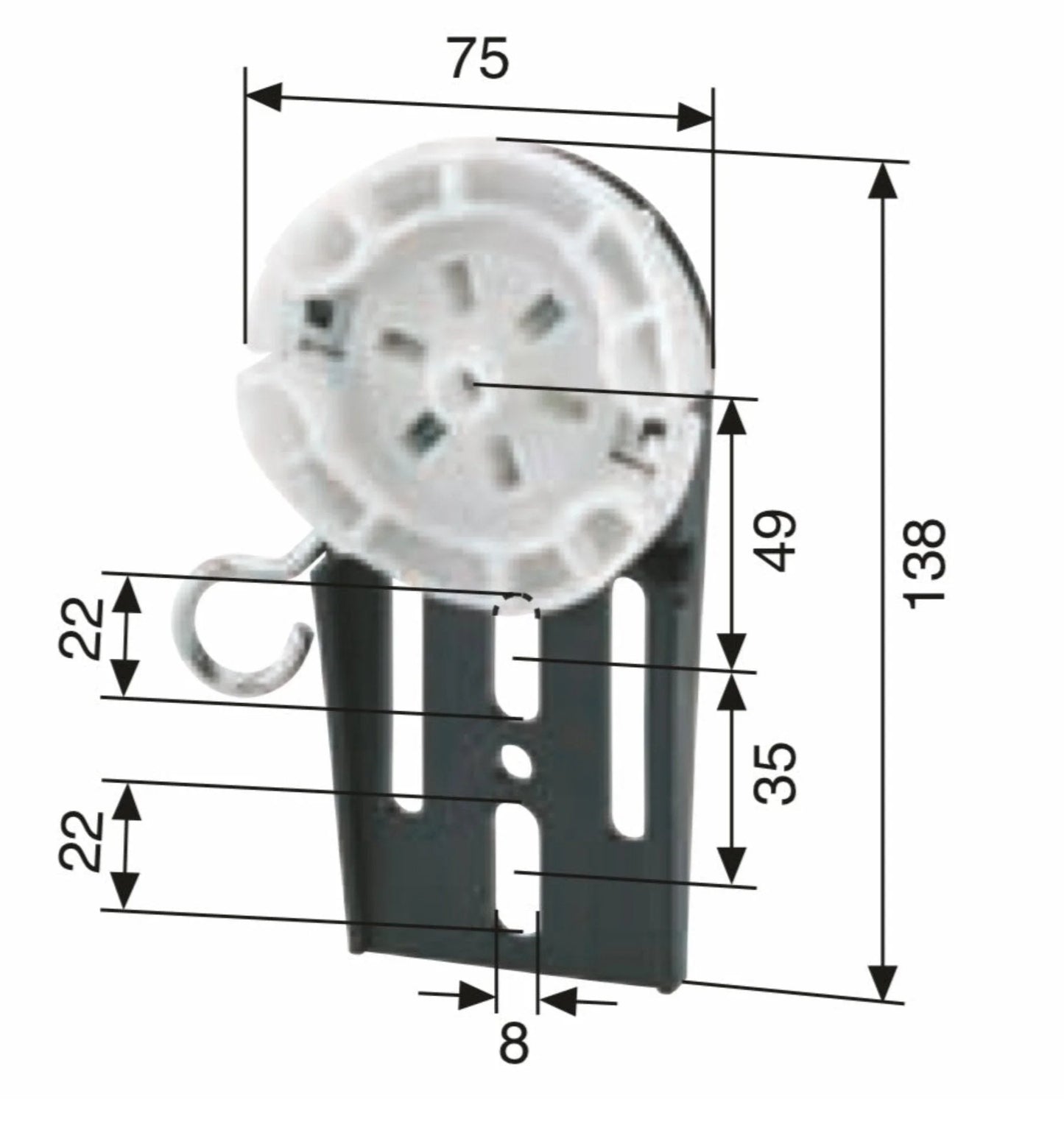 Selve Motorfertigkastenlager abrollbar mit Klippskopf - Jalousiene Ersatzteile - Shop