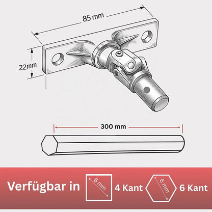 Gelenklager 90° / 6-Kant oder 4-Kant