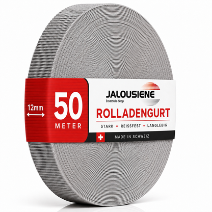 Rollladengurt 12 mm – 50 m Rolle | Grau oder Creme