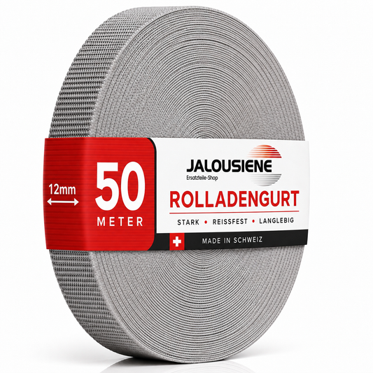 Rollladengurt 12 mm – 50 m Rolle | Grau oder Creme