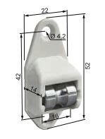 Schnurleitrolle mit nadelgelagerter Stahlrolle für Schnurwickler