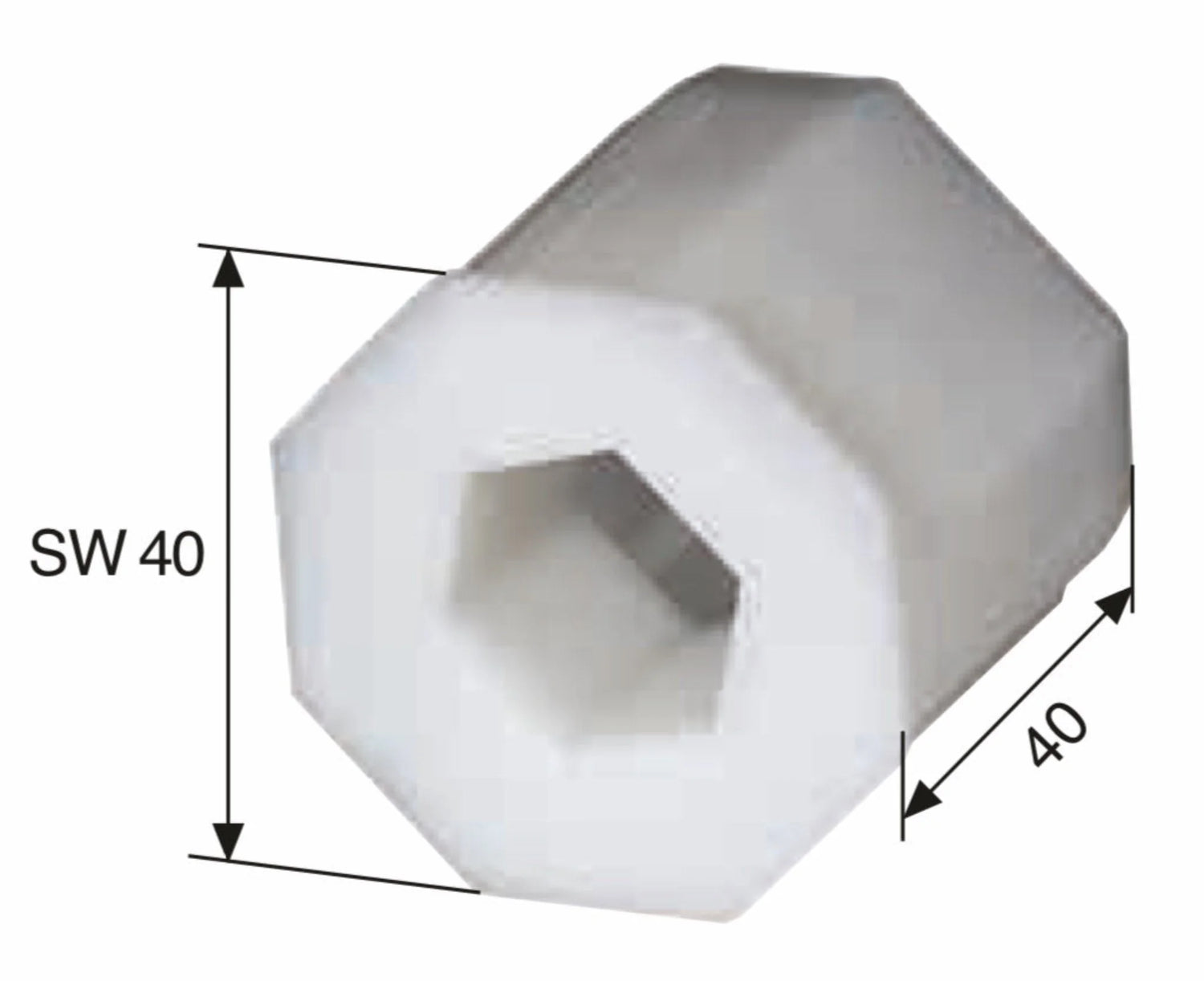 Anschlusskappe für Achtkant - Stahlwelle SW 40 - Jalousiene Ersatzteile - Shop