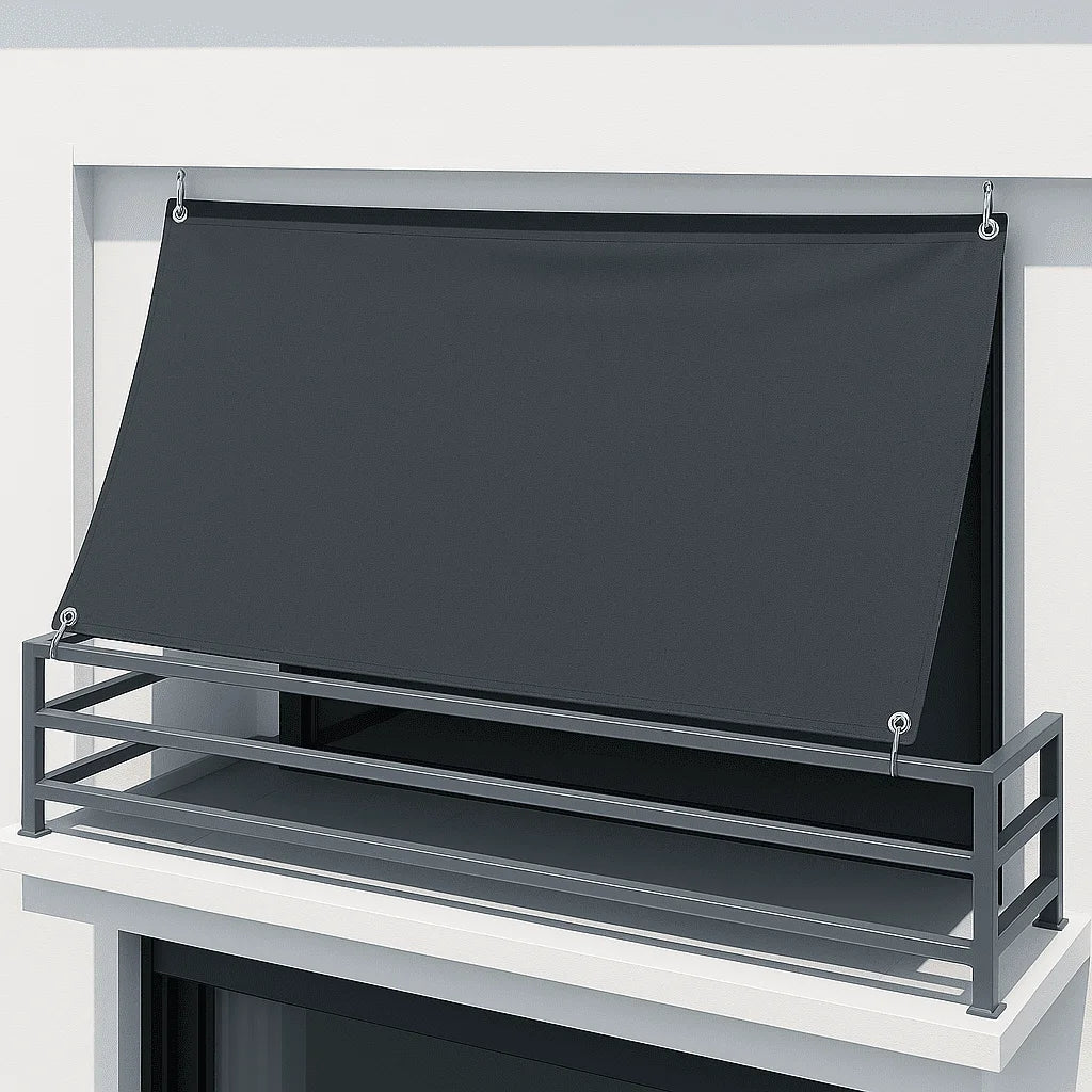 Balkonsonnensegel ohne Bohren mit Regenschutz – konkav (Peddy Shield) - Jalousiene Ersatzteile - Shop