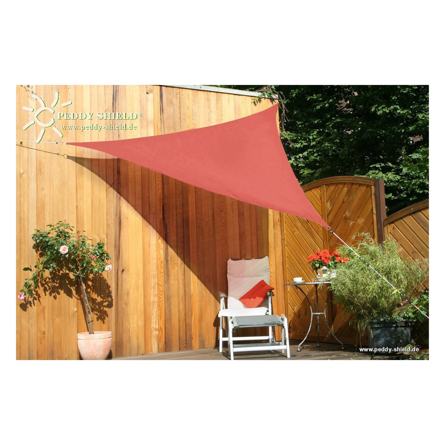 Dreiecksonnensegel konkav HDPE – luftdurchlässig ohne Regenschutz (Peddy Shield) - Jalousiene Ersatzteile - Shop