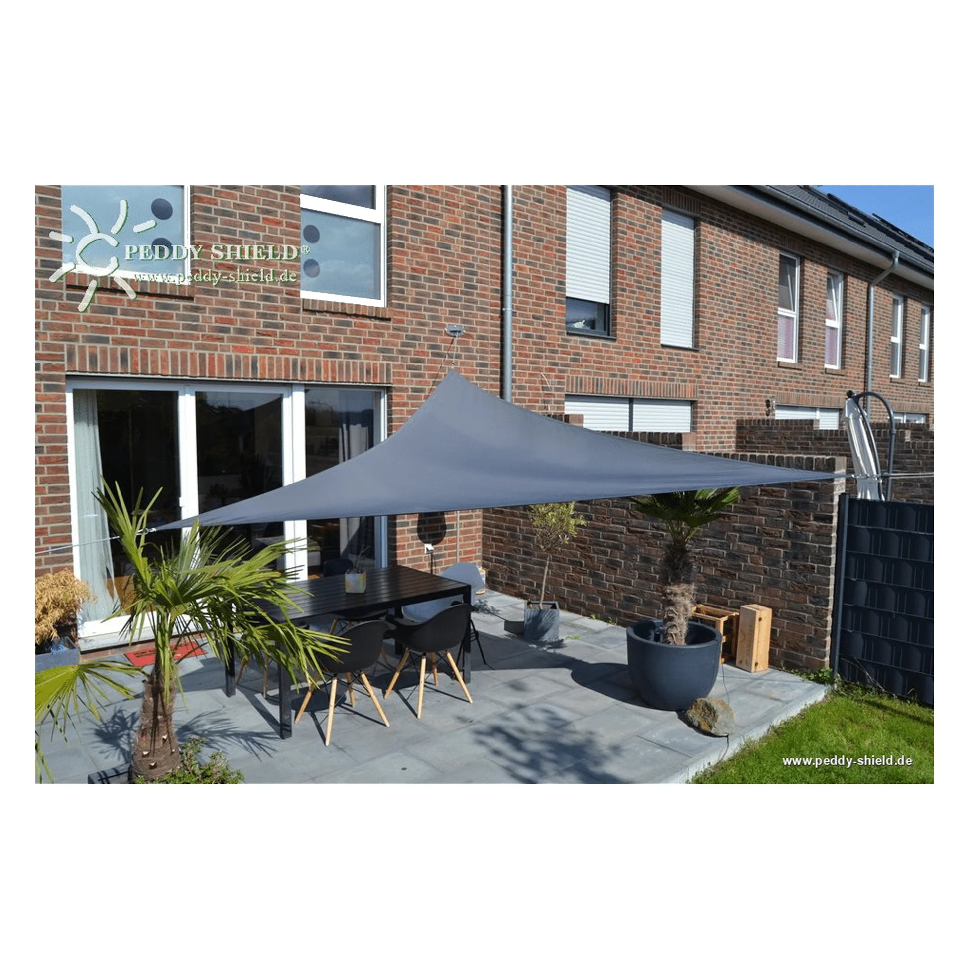 Dreiecksonnensegel konkav mit Regenschutz – (Peddy Shield) - Jalousiene Ersatzteile - Shop