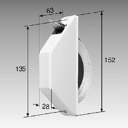 Halbeinlaß - Gurtwickler mit Haube Lochabstand 135mm - Jalousiene Ersatzteile - Shop