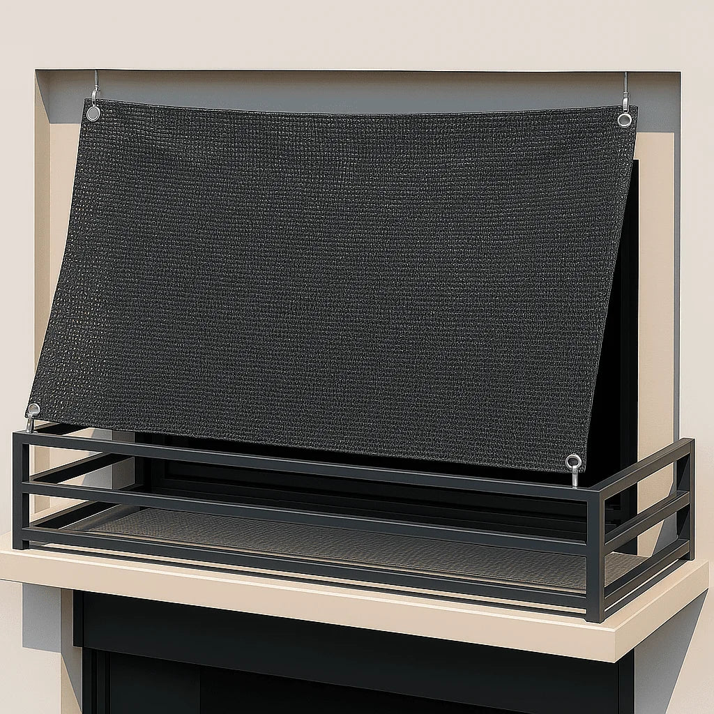 HDPE Balkonsonnensegel 270 × 140 cm – luftdurchlässig ohne Bohren (Peddy Shield) - Jalousiene Ersatzteile - Shop