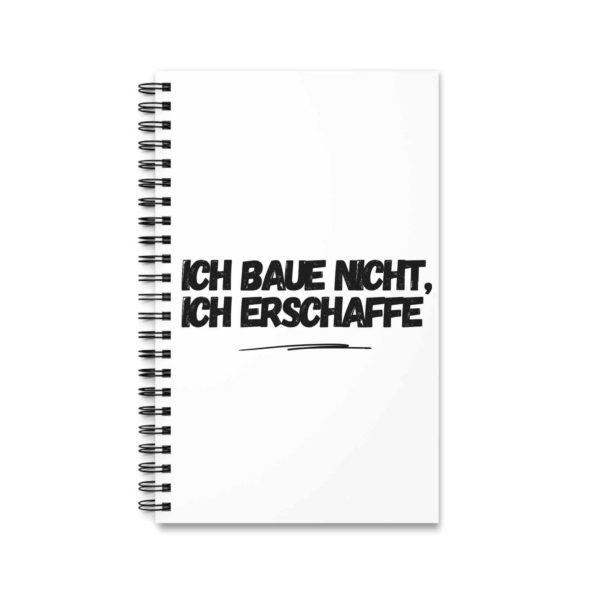 Jalousiene Ersatzteile-Shop Notizblock Ich baue nicht ich erschaffe cover