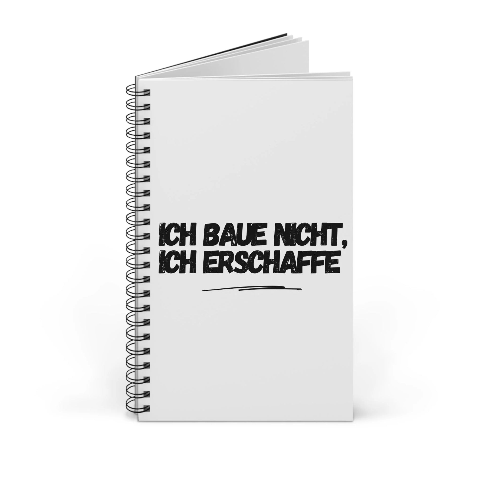 Jalousiene Ersatzteile-Shop Notizblock Ich baue nicht ich erschaffe vorderansicht