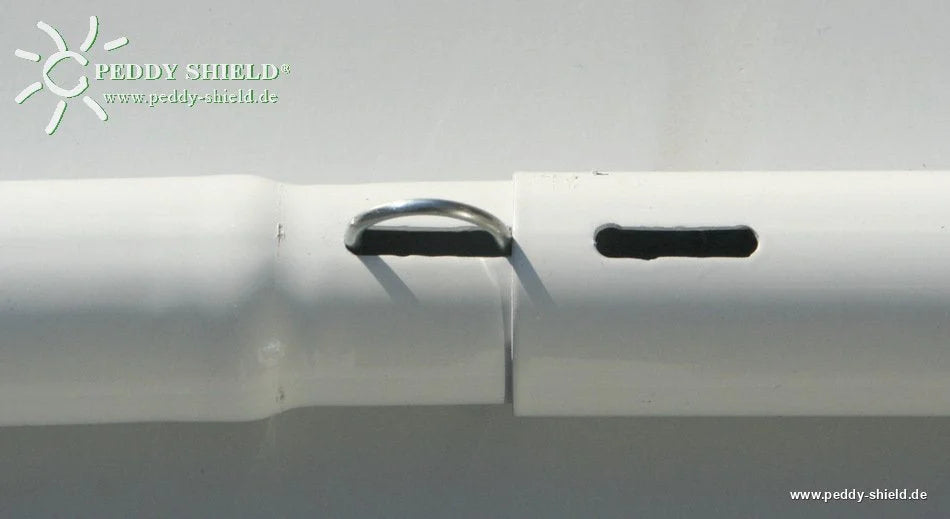 Mittelschwere Sonnensegel - Montagestange – 2,7 m mit Doppelabspannung (Peddy Shield) - Jalousiene Ersatzteile - Shop