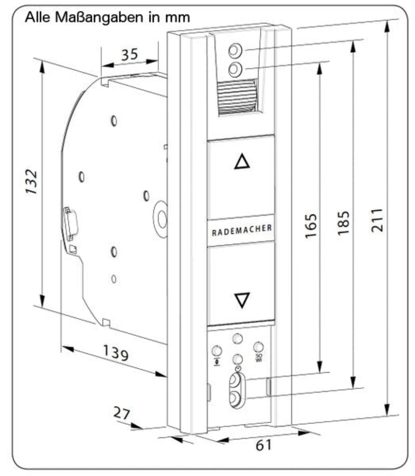 Rademacher RolloTron Basis 1100 - UW Elektrischer Gurtwickler - Jalousiene Ersatzteile - Shop