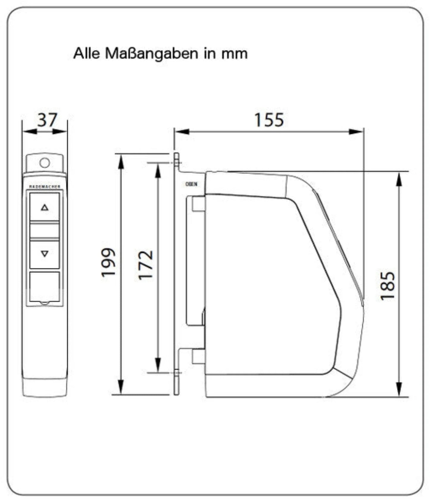 Rademacher RolloTron Standard Schwenk - Gurtwickler 1510 - UW Elektrischer Gurtwickler - Jalousiene Ersatzteile - Shop