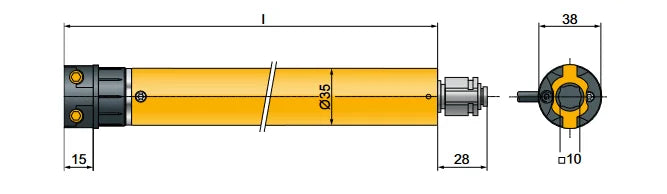 Rohrmotor Geiger SlimTECline 10Nm geeignet für Welle SW - 40 - Jalousiene Ersatzteile - Shop