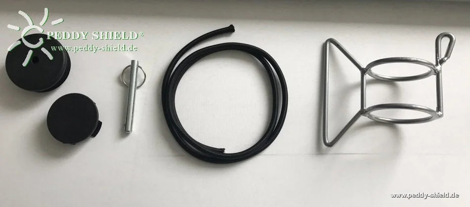 Sonnensegelmast stufenlos höhenverstellbar aus Stahl – ca. 250 cm (Peddy Shield) - Jalousiene Ersatzteile - Shop