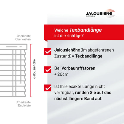 Texband 8 mm grau - Jalousiene Ersatzteile - Shop