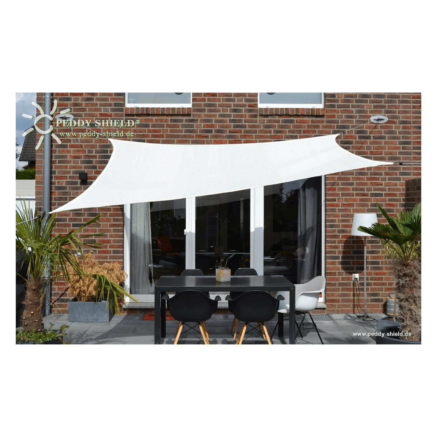 Vierecksonnensegel konkav HDPE – luftdurchlässig (Peddy Shield) - Jalousiene Ersatzteile - Shop