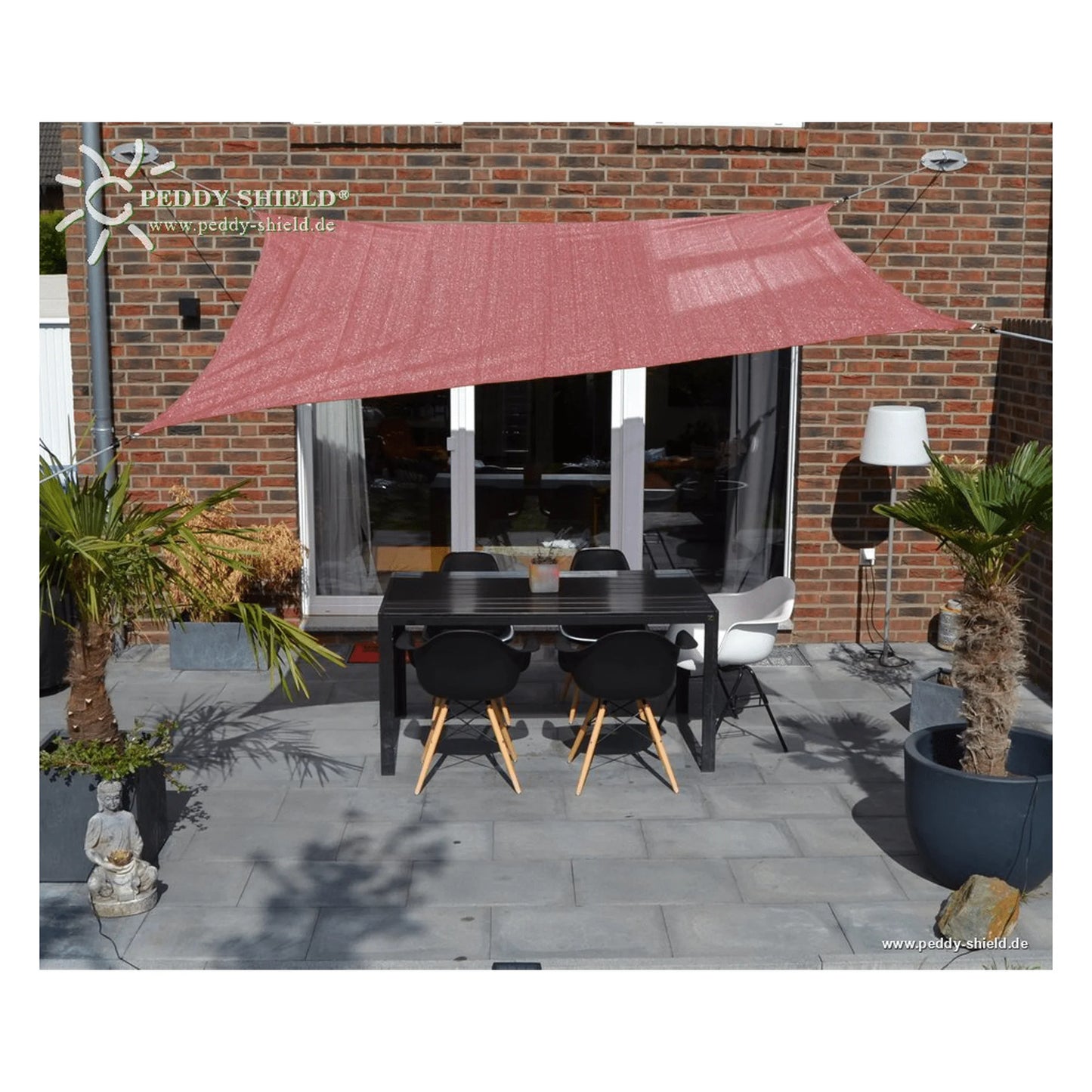Vierecksonnensegel konkav HDPE – luftdurchlässig (Peddy Shield) - Jalousiene Ersatzteile - Shop