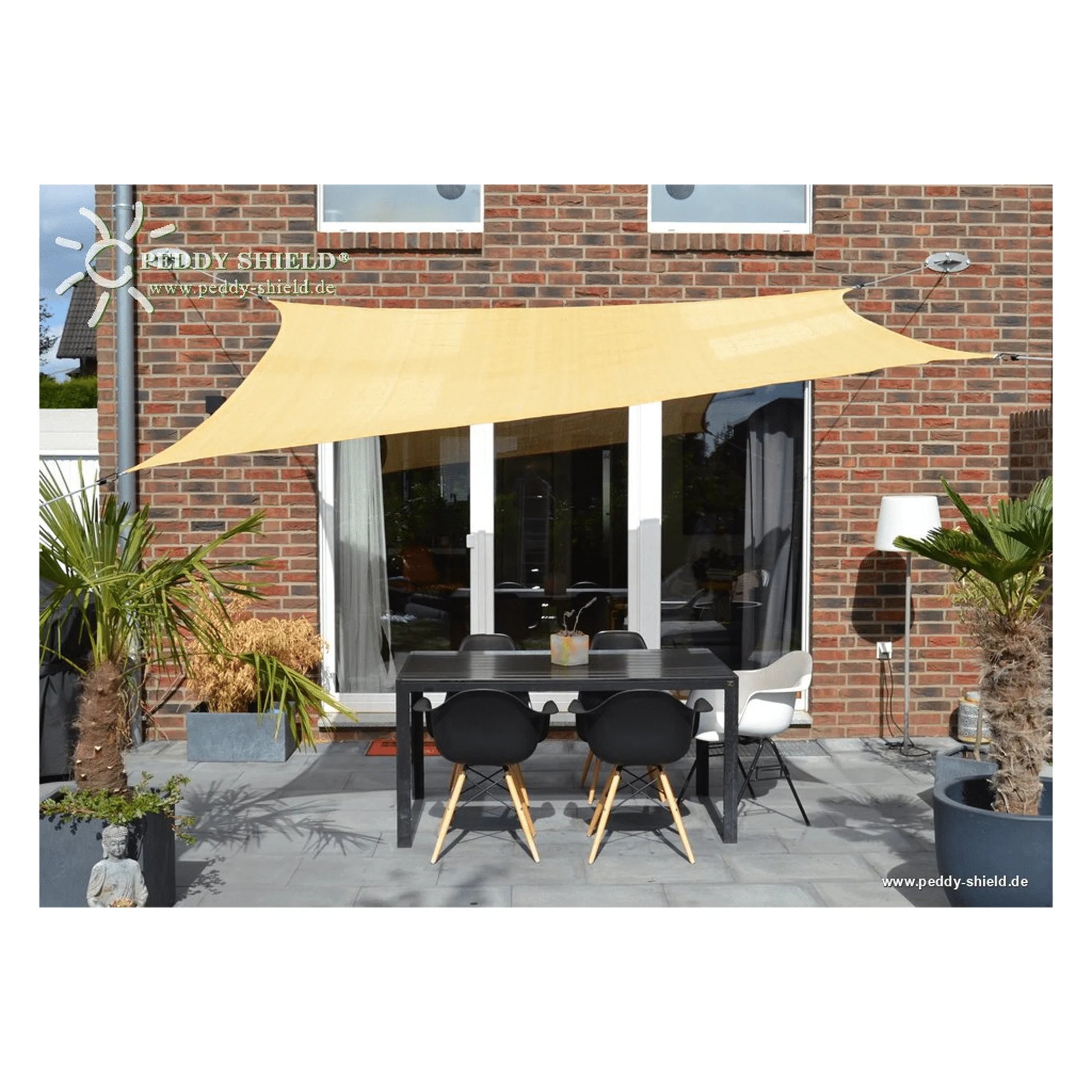 Vierecksonnensegel konkav HDPE – luftdurchlässig (Peddy Shield) - Jalousiene Ersatzteile - Shop