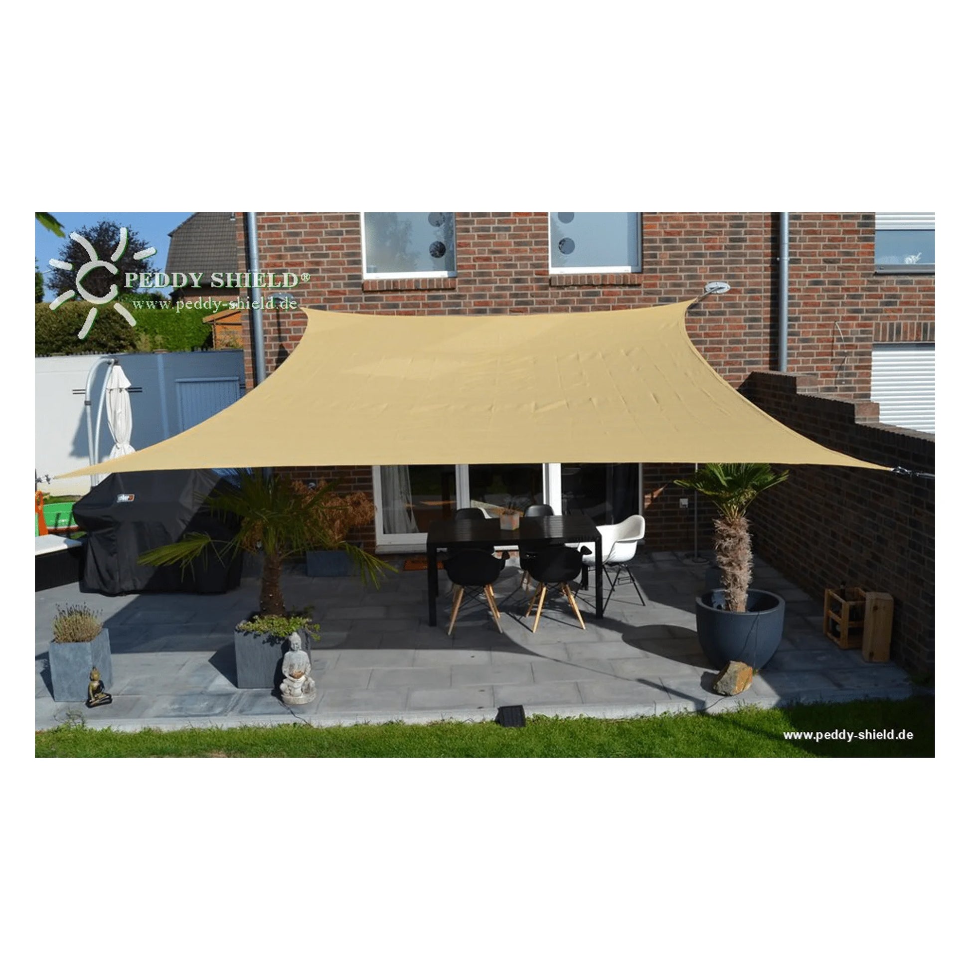 Vierecksonnensegel konkav HDPE – luftdurchlässig (Peddy Shield) - Jalousiene Ersatzteile - Shop