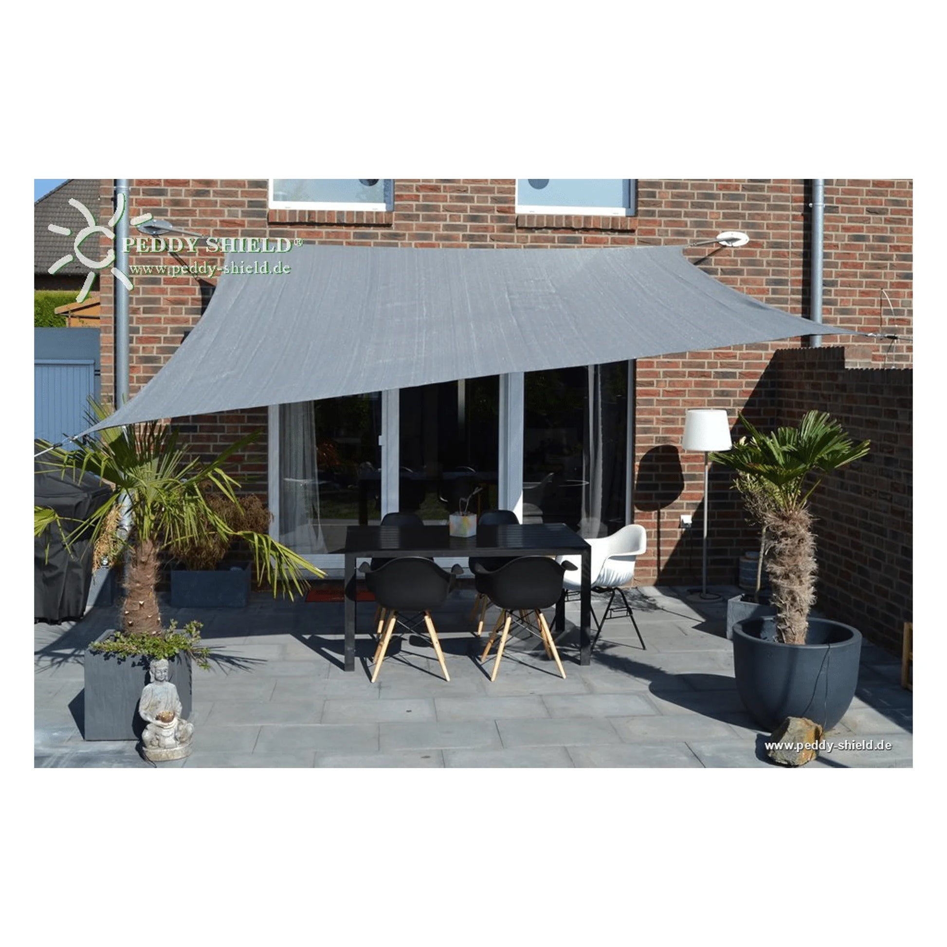 Vierecksonnensegel konkav HDPE – luftdurchlässig (Peddy Shield) - Jalousiene Ersatzteile - Shop