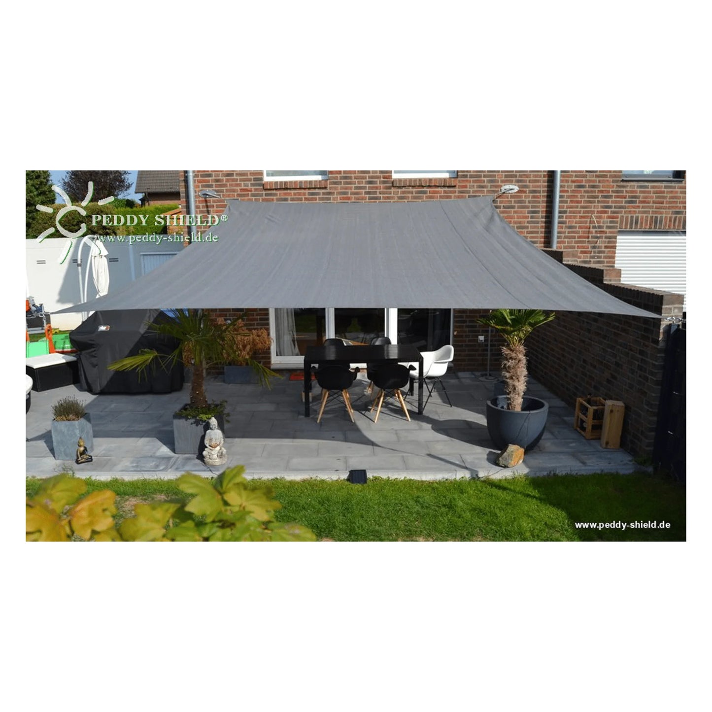 Vierecksonnensegel konkav HDPE – luftdurchlässig (Peddy Shield) - Jalousiene Ersatzteile - Shop