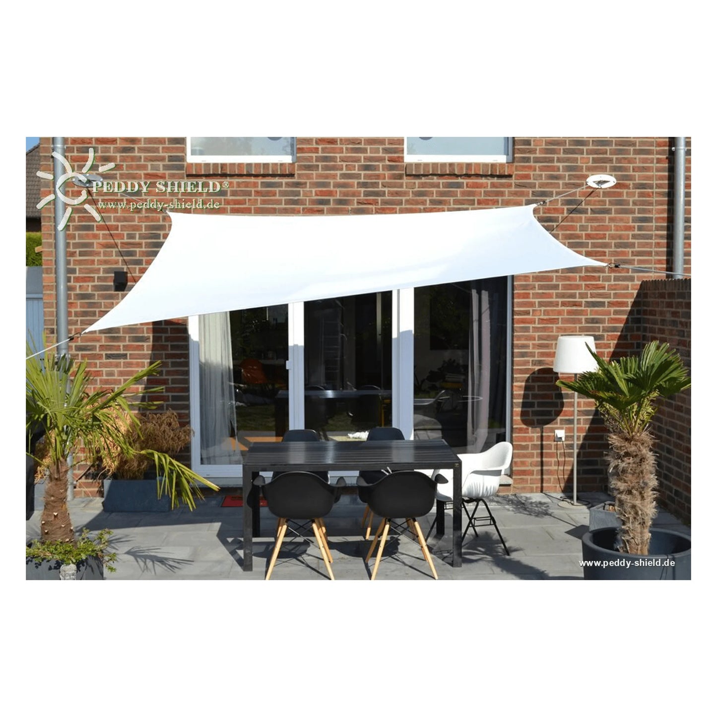 Vierecksonnensegel konkav mit Regenschutz – Polyester (Peddy Shield) - Jalousiene Ersatzteile - Shop