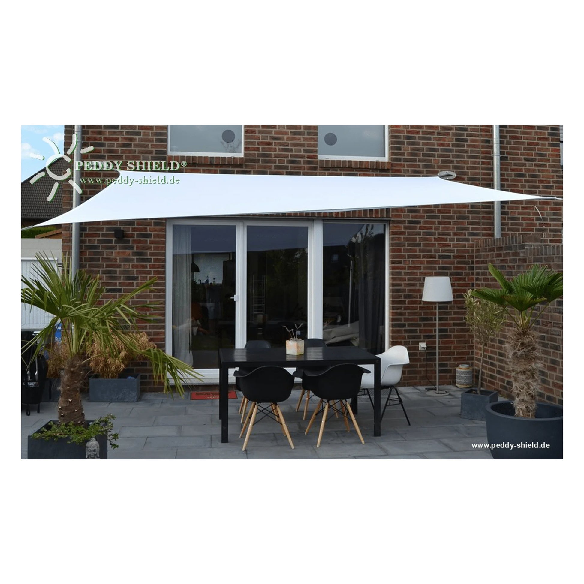 Vierecksonnensegel konkav mit Regenschutz – Polyester (Peddy Shield) - Jalousiene Ersatzteile - Shop