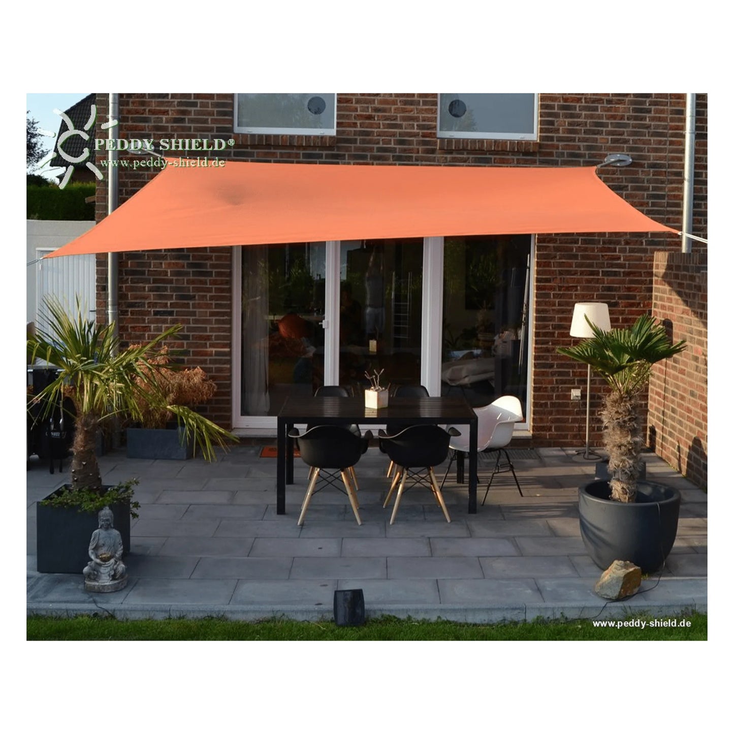 Vierecksonnensegel konkav mit Regenschutz – Polyester (Peddy Shield) - Jalousiene Ersatzteile - Shop