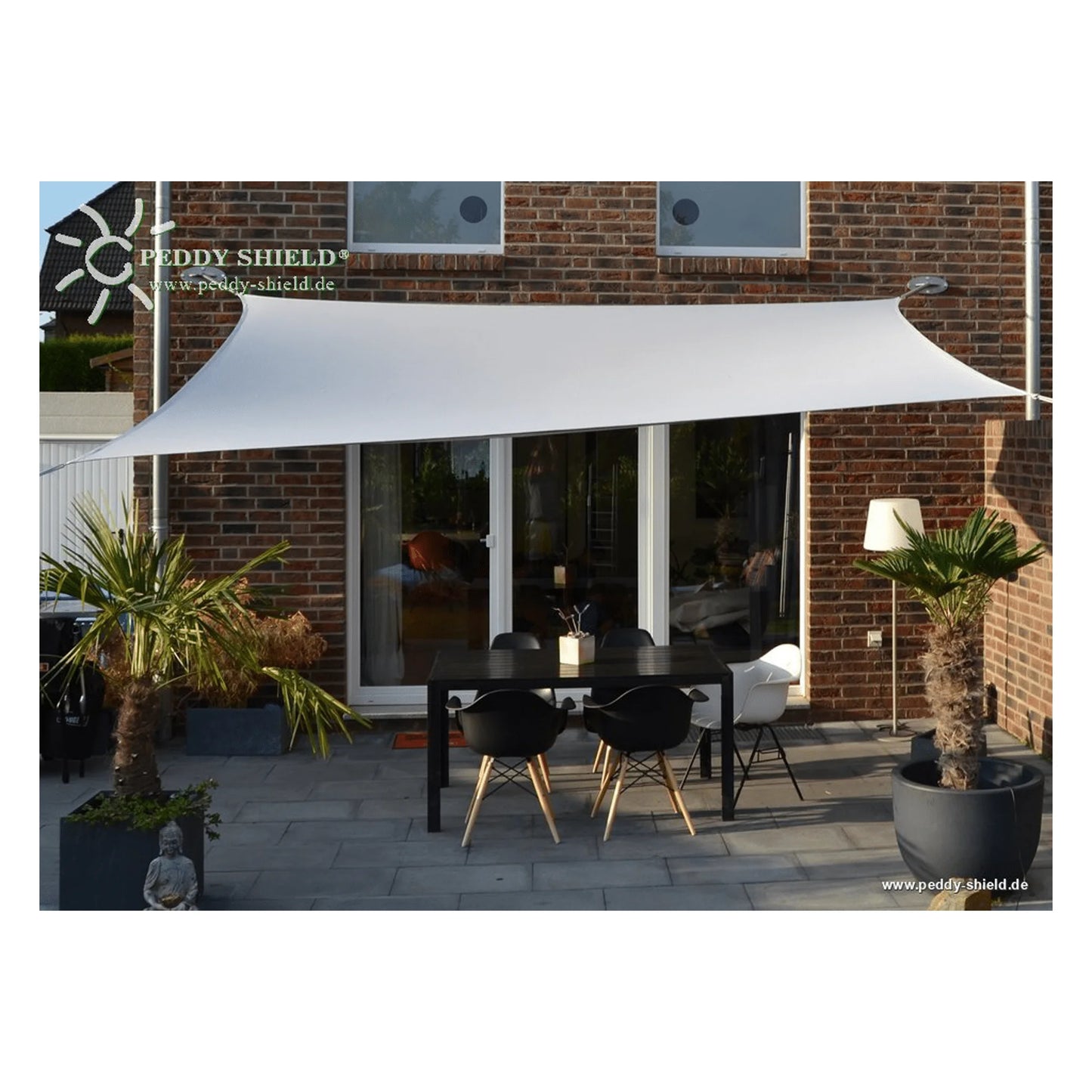 Vierecksonnensegel konkav mit Regenschutz – Polyester (Peddy Shield) - Jalousiene Ersatzteile - Shop