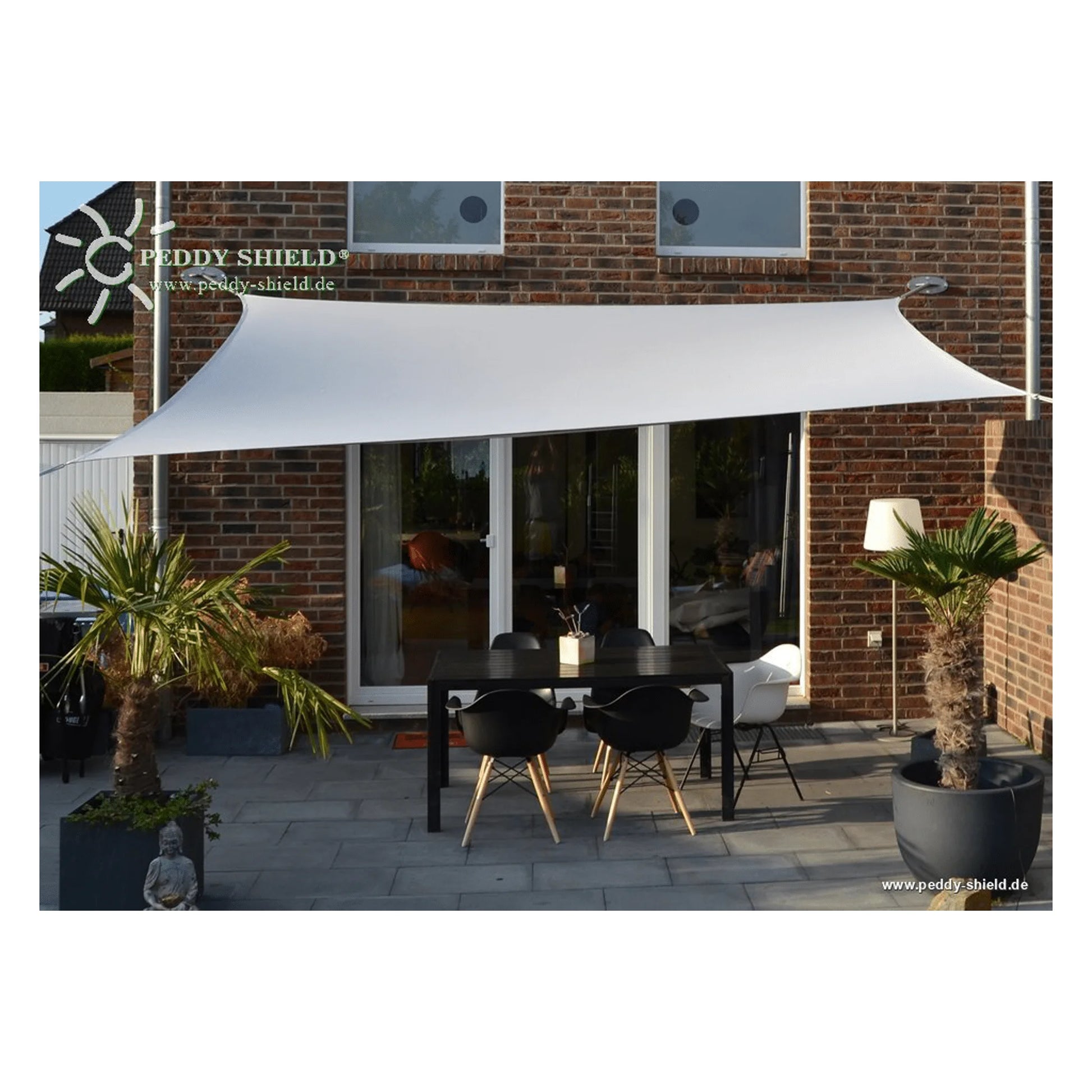 Vierecksonnensegel konkav mit Regenschutz – Polyester (Peddy Shield) - Jalousiene Ersatzteile - Shop