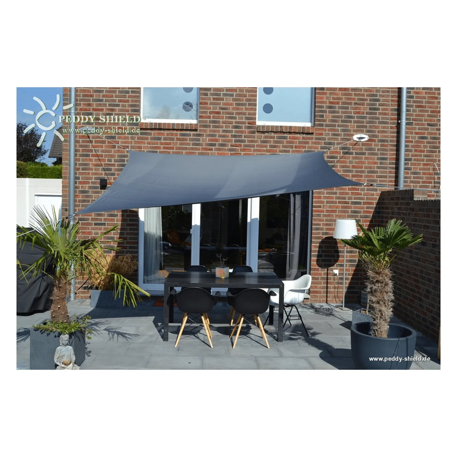 Vierecksonnensegel konkav mit Regenschutz – Polyester (Peddy Shield) - Jalousiene Ersatzteile - Shop