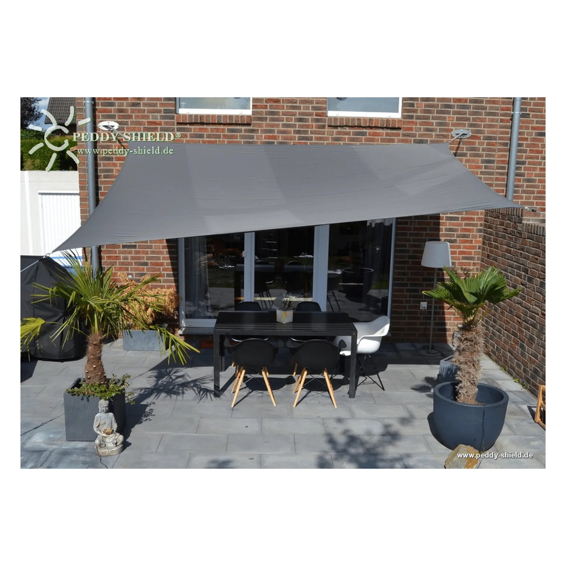 Vierecksonnensegel konkav mit Regenschutz – Polyester (Peddy Shield) - Jalousiene Ersatzteile - Shop